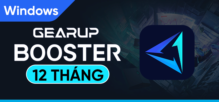 GearUp Booster giảm lag khi chơi game 12 Tháng - Windows 